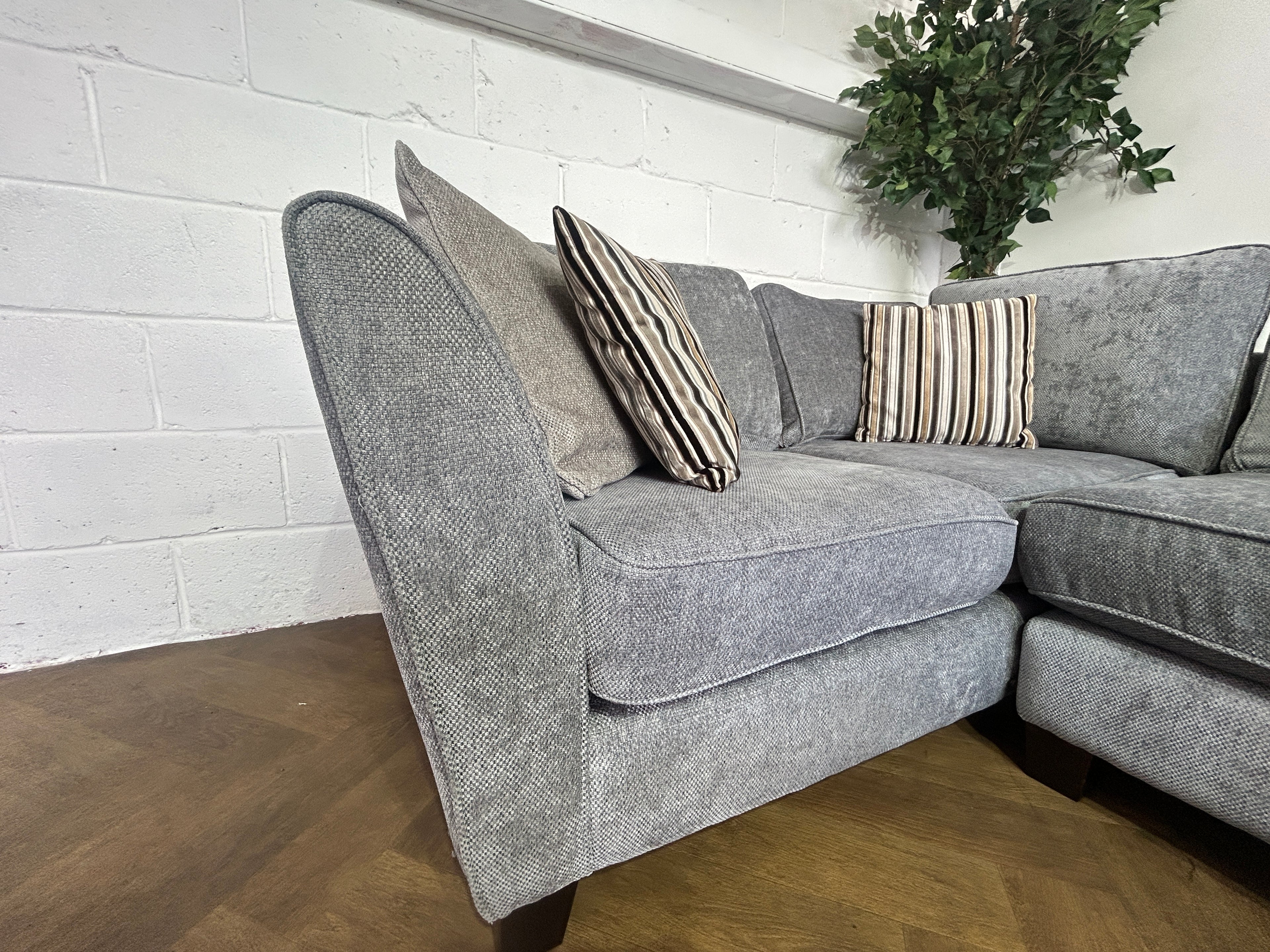 Near New Sofology Keswick Grey Corner Sofa, Right Hand Chaise