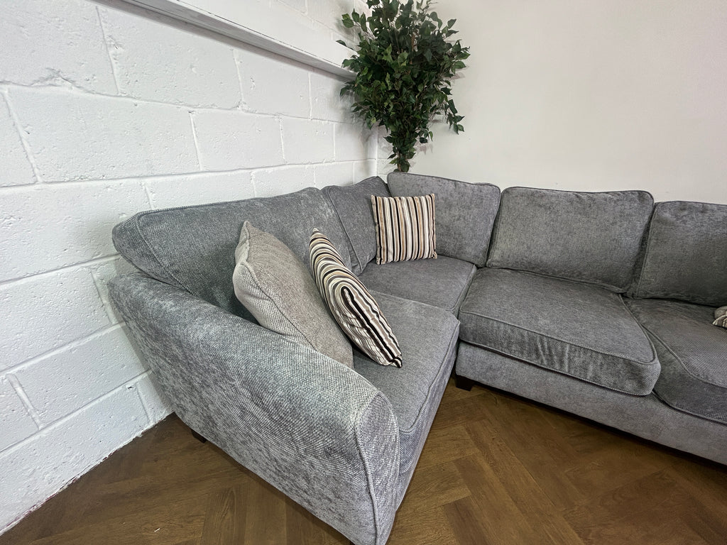 Near New Sofology Keswick Grey Corner Sofa, Right Hand Chaise