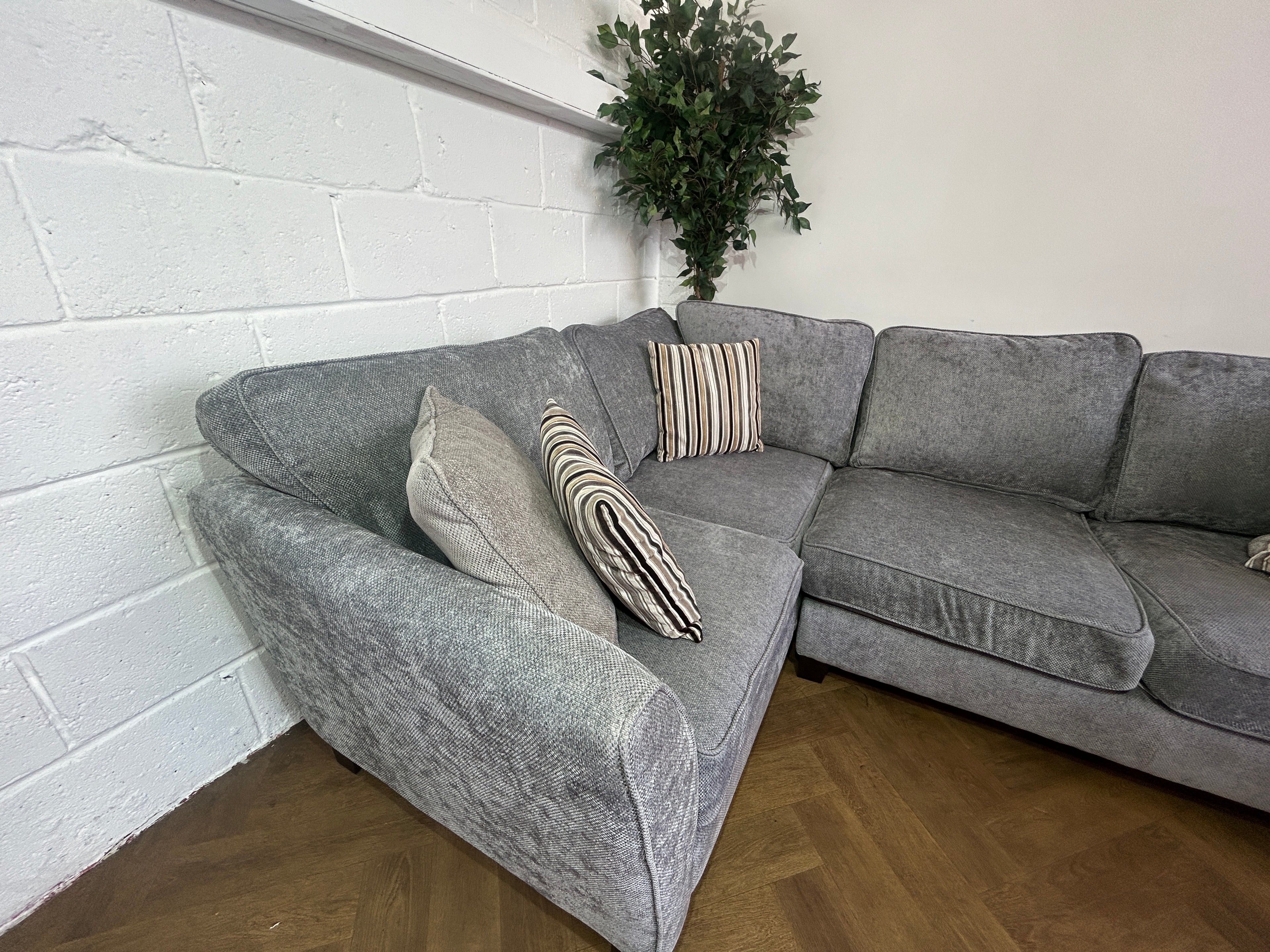 Near New Sofology Keswick Grey Corner Sofa, Right Hand Chaise