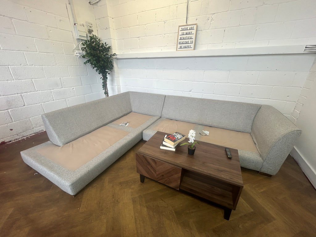Light Grey DFS Saphina Corner Sofa, Right Hand Chaise