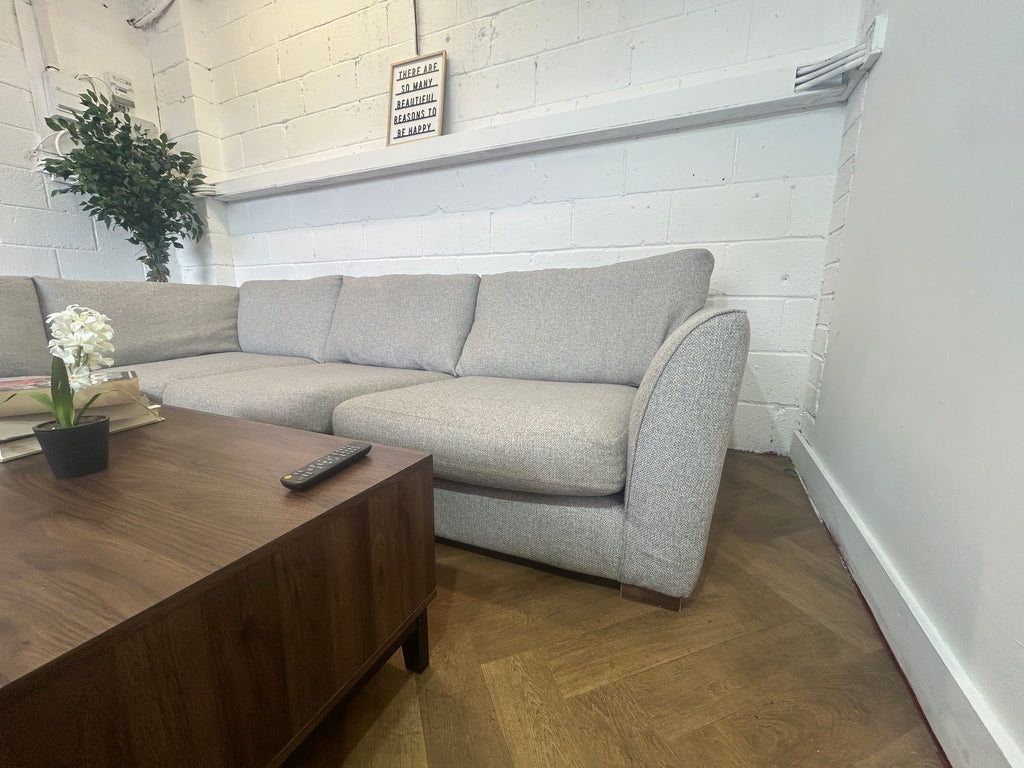 Light Grey DFS Saphina Corner Sofa, Right Hand Chaise