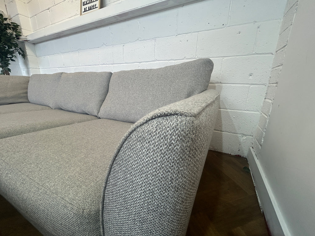 Light Grey DFS Saphina Corner Sofa, Right Hand Chaise