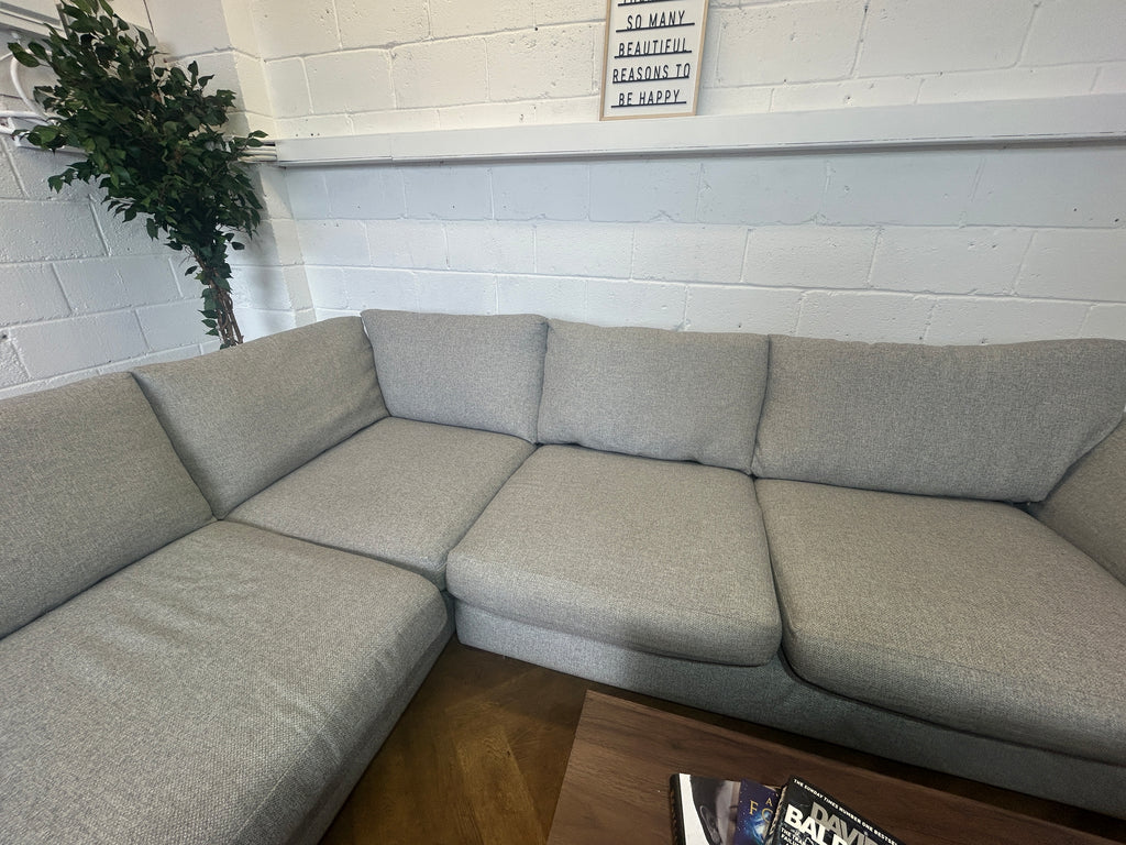 Light Grey DFS Saphina Corner Sofa, Right Hand Chaise