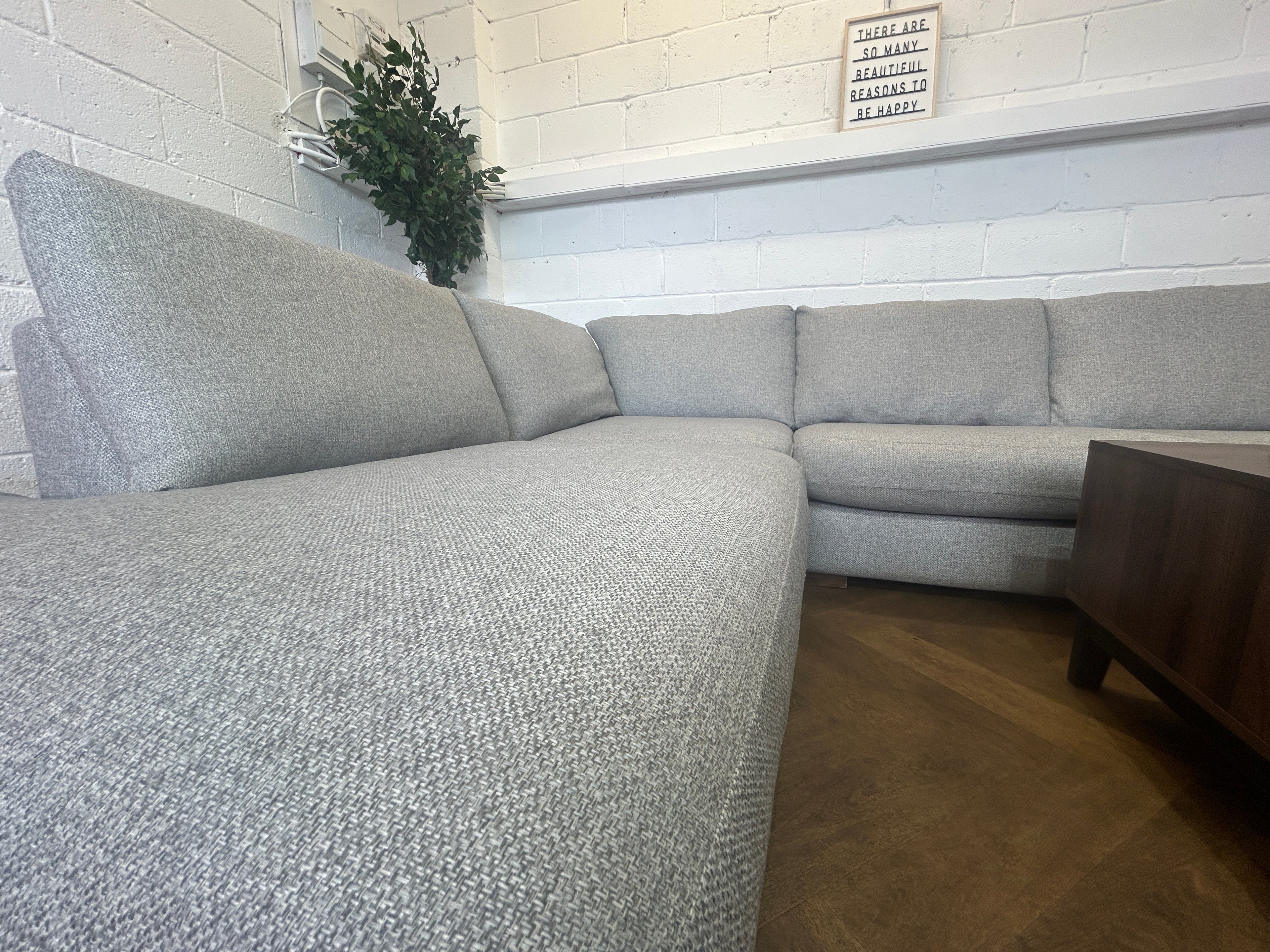 Light Grey DFS Saphina Corner Sofa, Right Hand Chaise