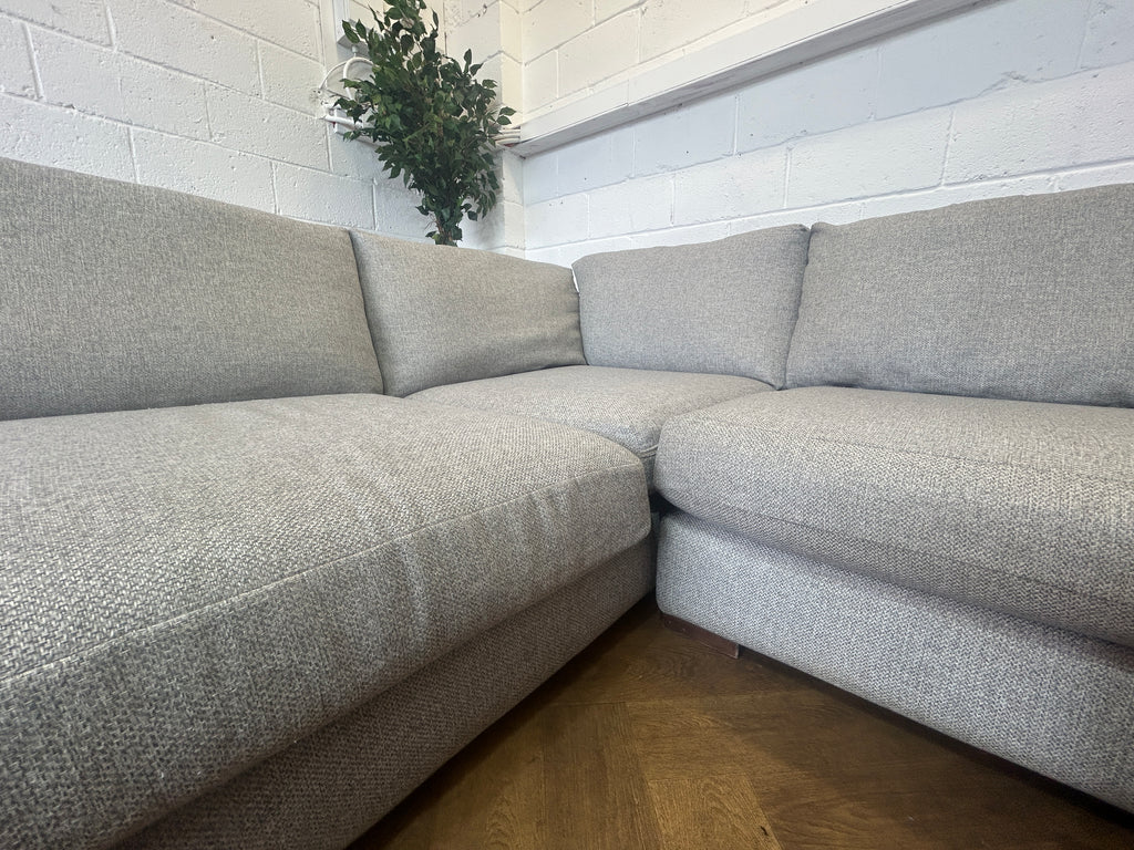 Light Grey DFS Saphina Corner Sofa, Right Hand Chaise