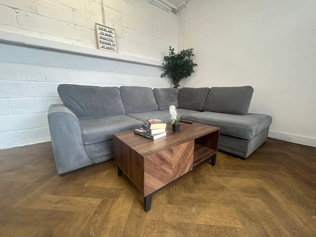 Stunning Charcoal Grey DFS Orka Corner Sofa, Left Hand Chaise
