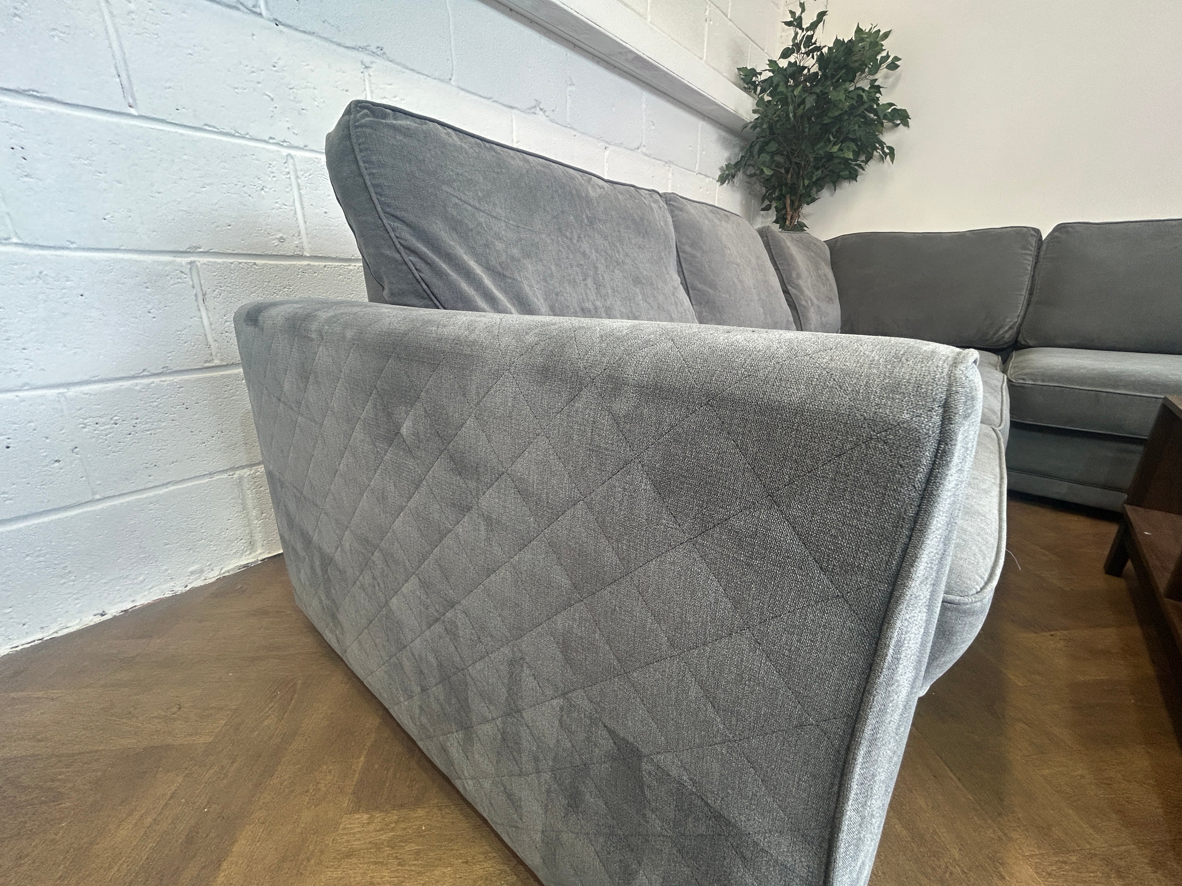Stunning Charcoal Grey DFS Orka Corner Sofa, Left Hand Chaise