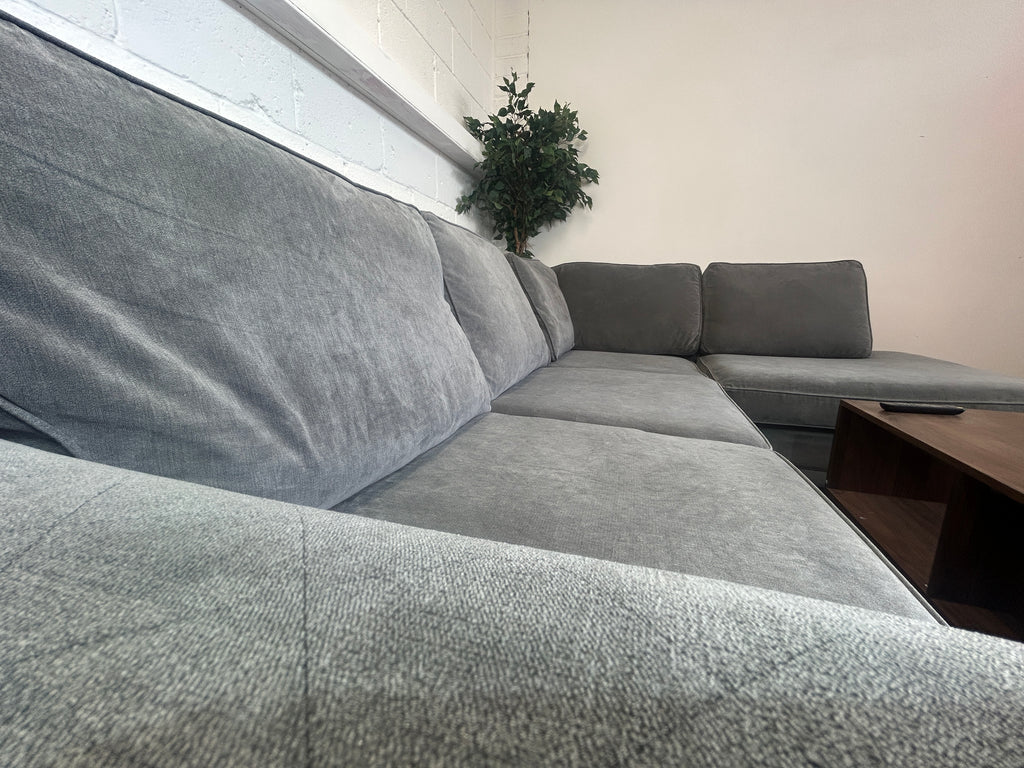 Stunning Charcoal Grey DFS Orka Corner Sofa, Left Hand Chaise