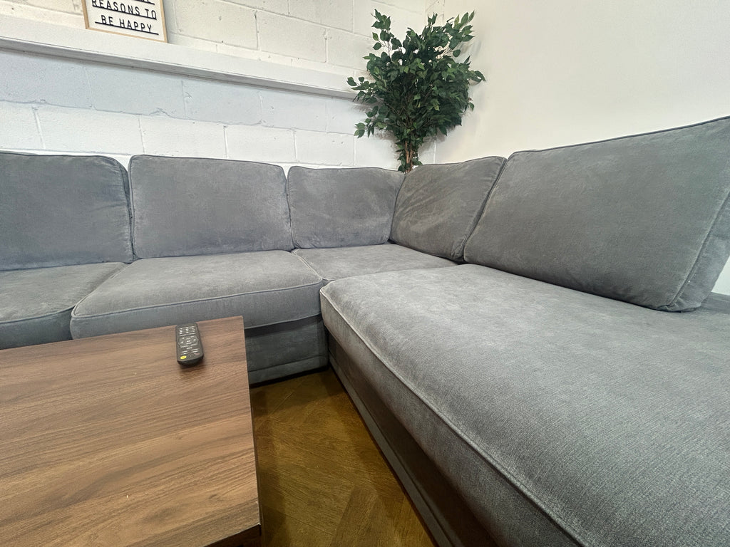 Stunning Charcoal Grey DFS Orka Corner Sofa, Left Hand Chaise