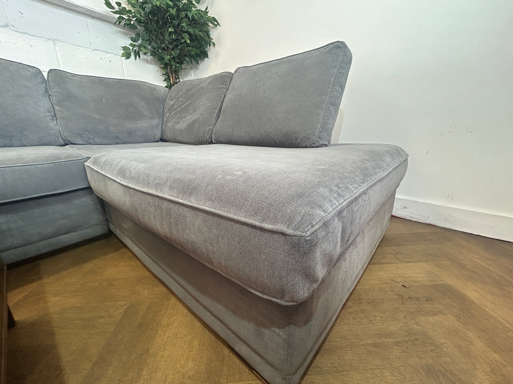 Stunning Charcoal Grey DFS Orka Corner Sofa, Left Hand Chaise