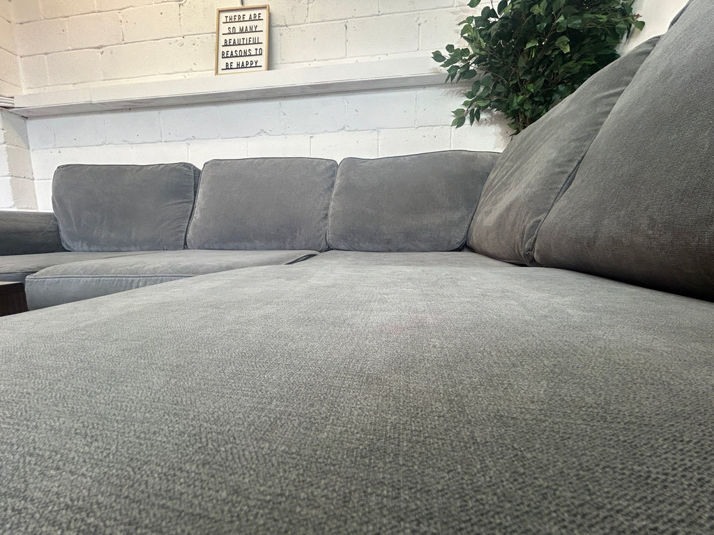 Stunning Charcoal Grey DFS Orka Corner Sofa, Left Hand Chaise