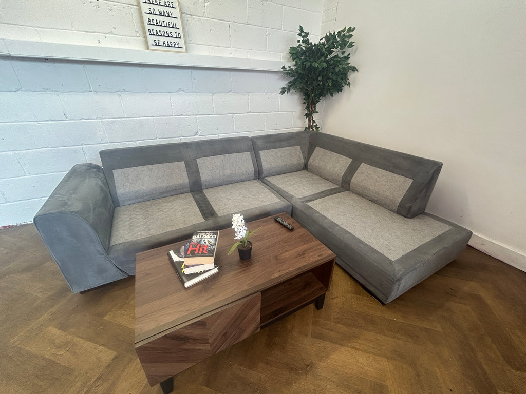 Stunning Charcoal Grey DFS Orka Corner Sofa, Left Hand Chaise
