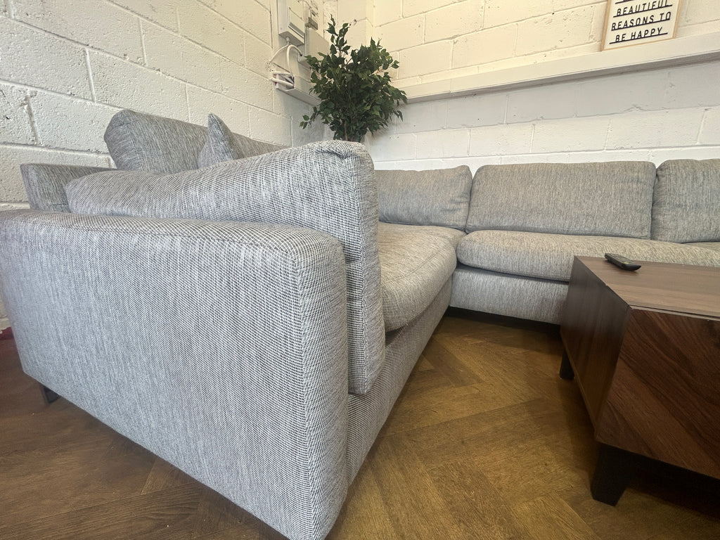 Stunning Grey Corner Sofa From Sofology, Right Hand Chaise