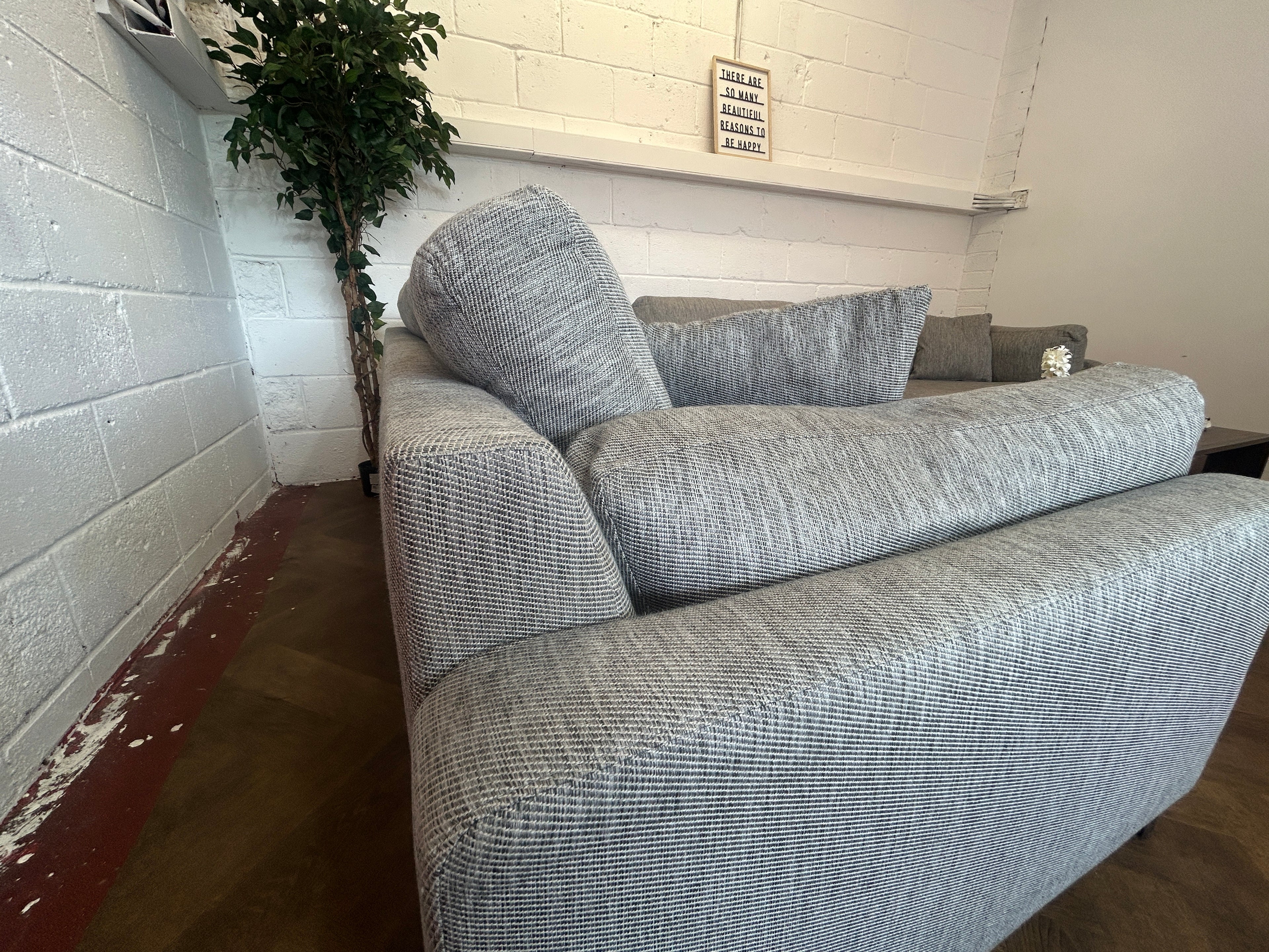 Stunning Grey Corner Sofa From Sofology, Right Hand Chaise