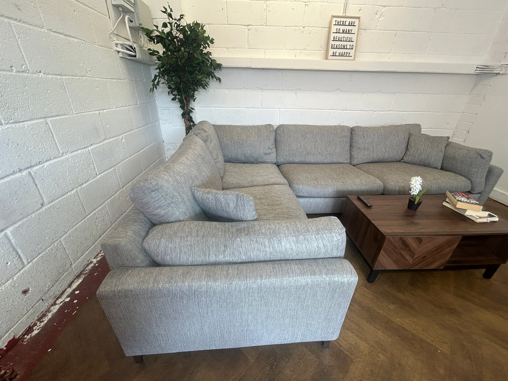 Stunning Grey Corner Sofa From Sofology, Right Hand Chaise