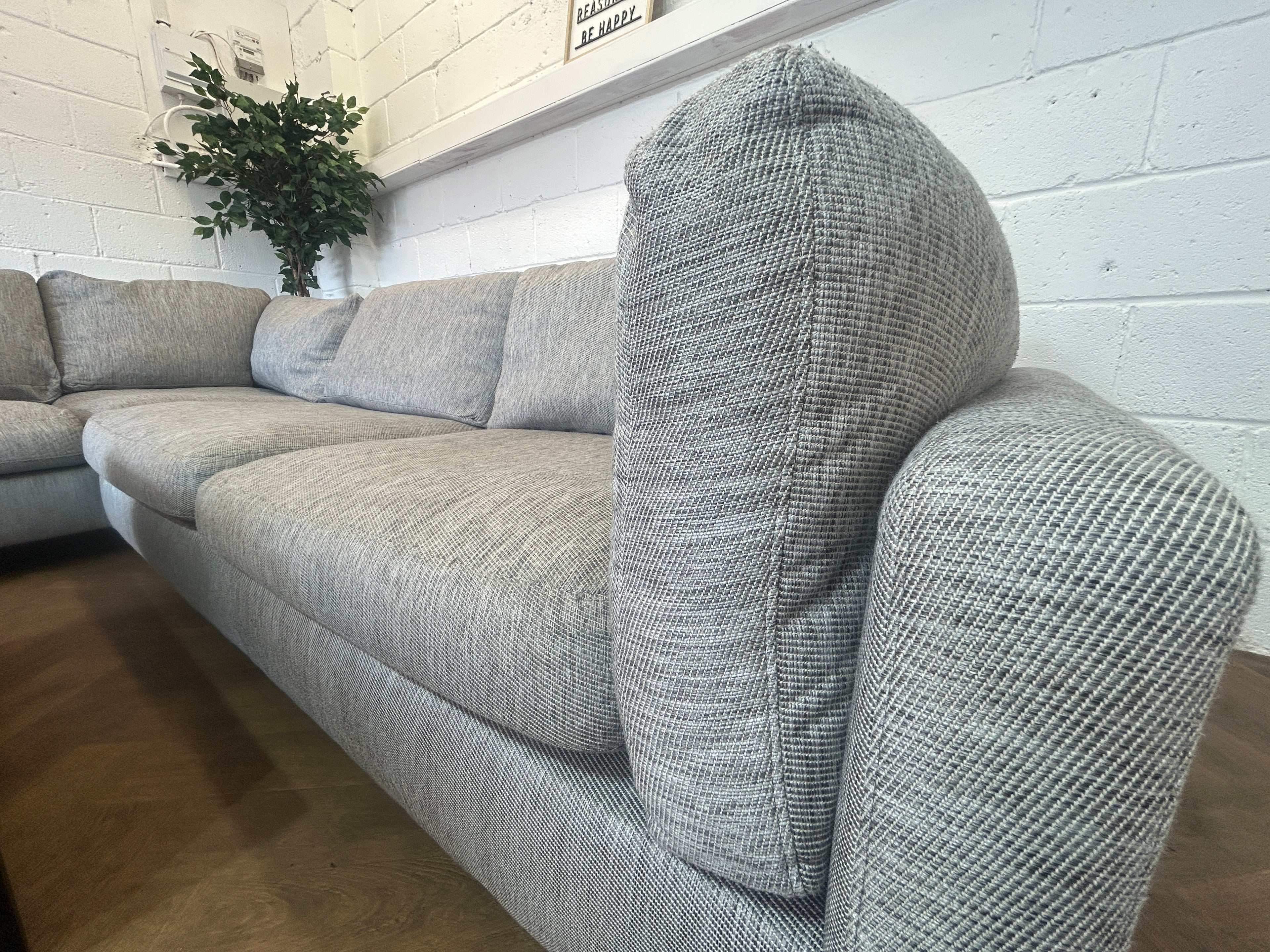 Stunning Grey Corner Sofa From Sofology, Right Hand Chaise