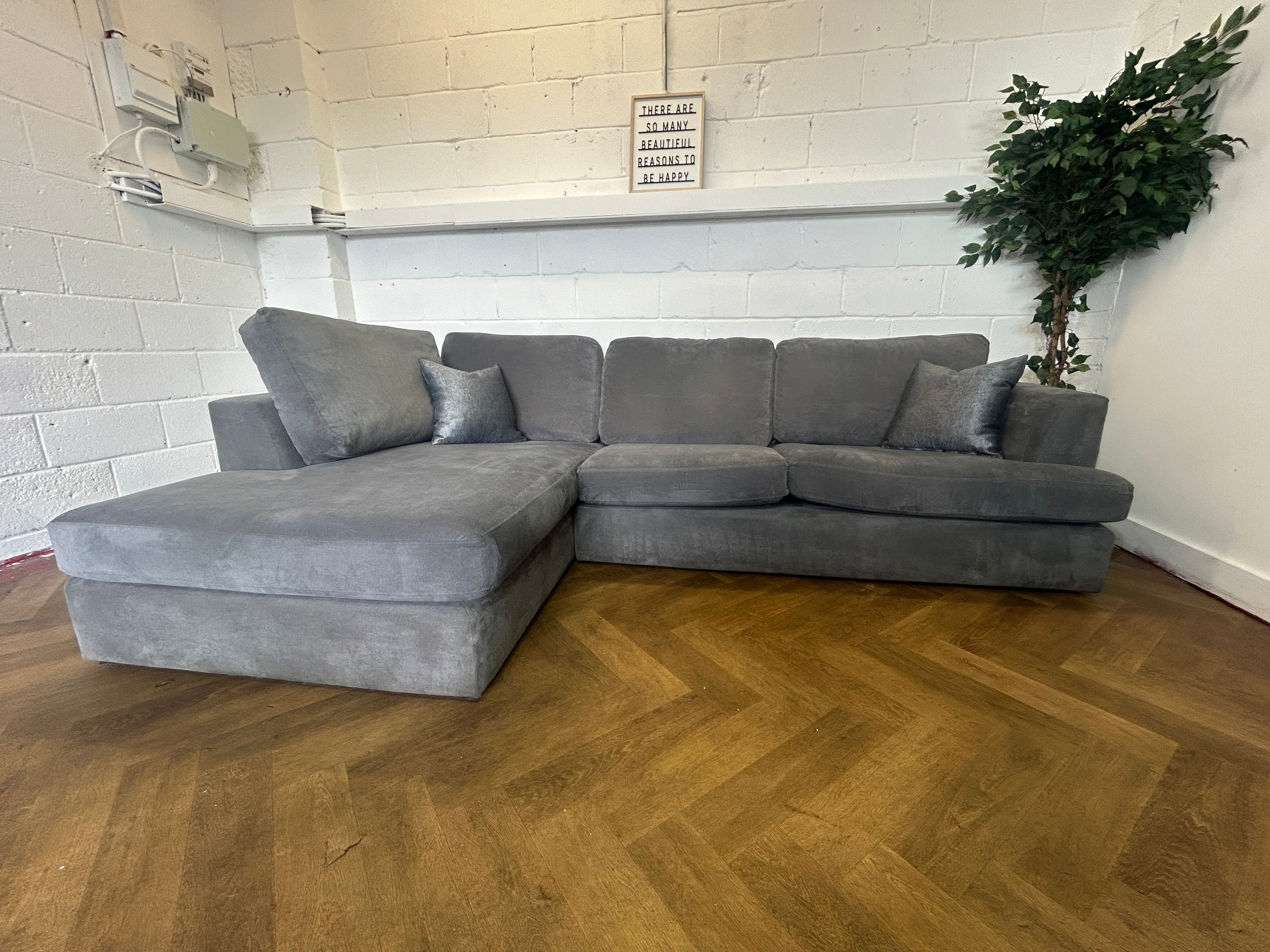 Grey Next Stratus Corner Sofa, Right Hand Chaise