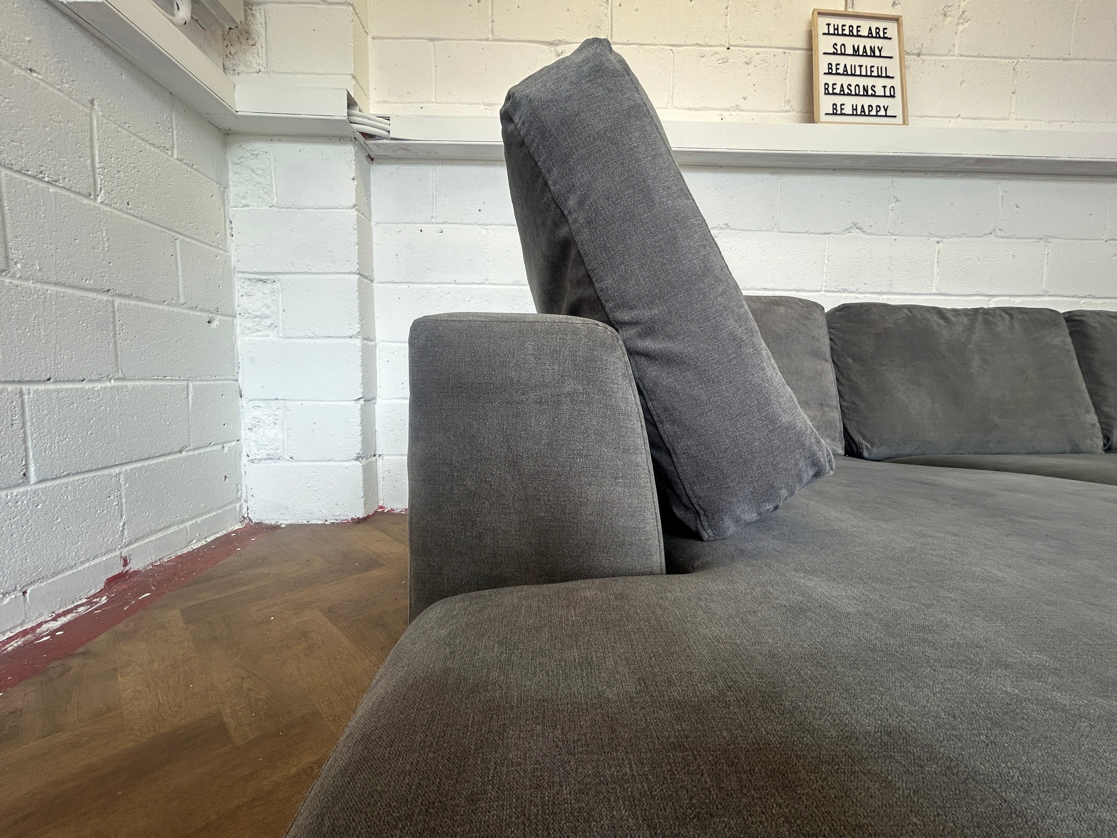 Grey Next Stratus Corner Sofa, Right Hand Chaise