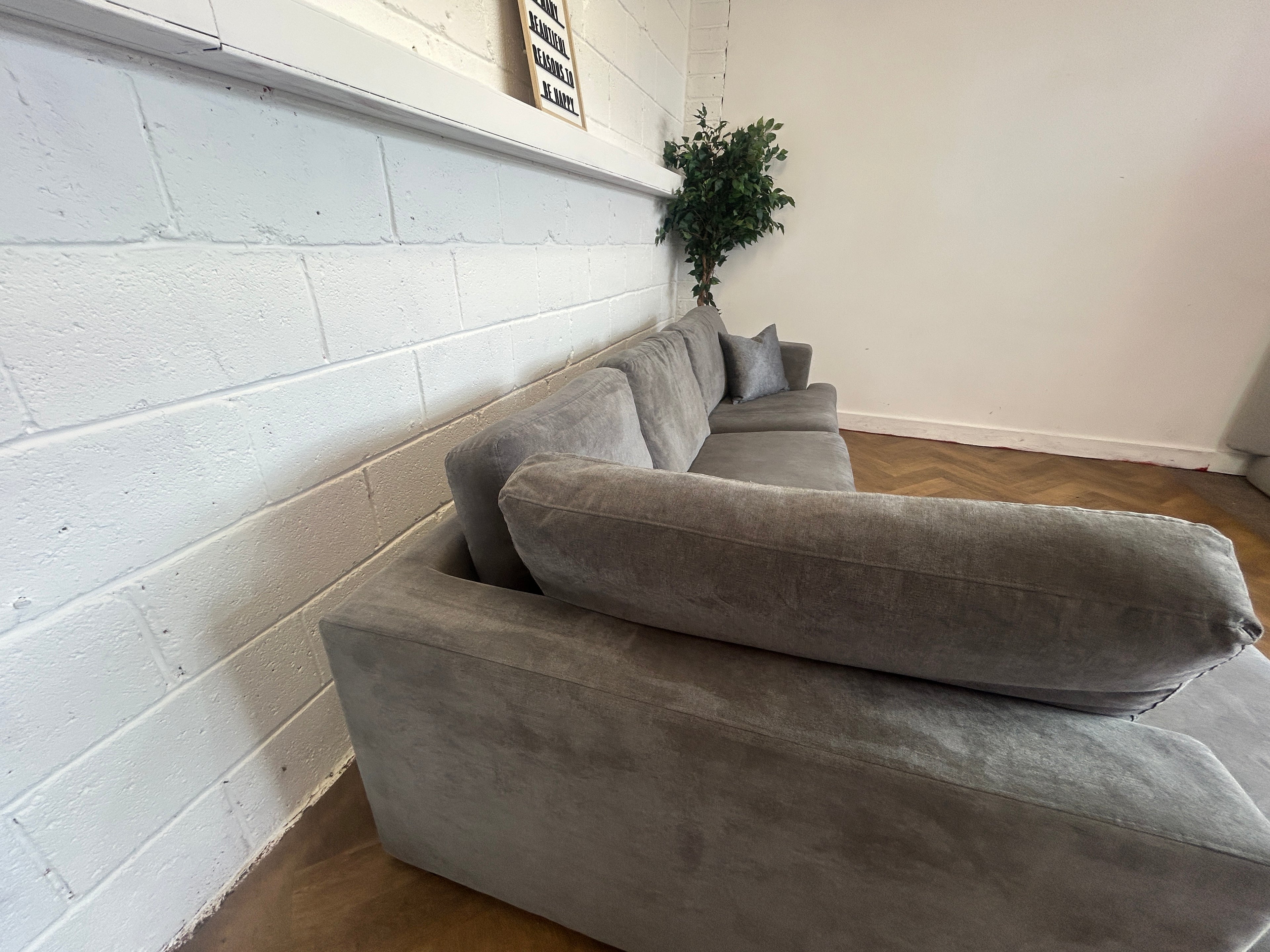 Grey Next Stratus Corner Sofa, Right Hand Chaise