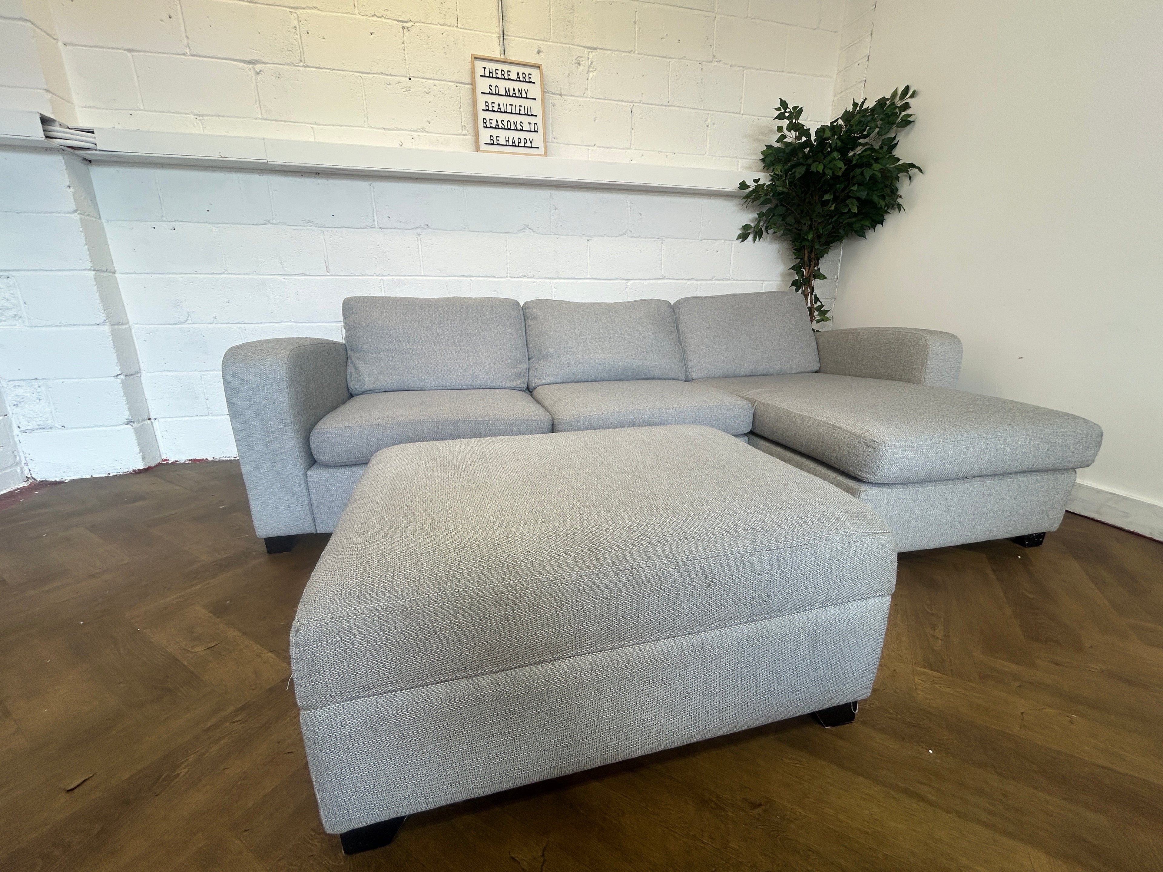 Light Grey DFS Layla Corner Sofa, Left Hand Chaise