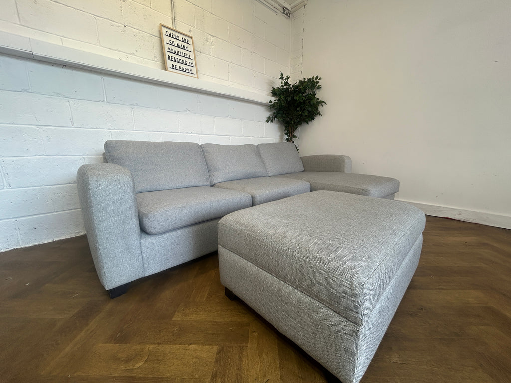 Light Grey DFS Layla Corner Sofa, Left Hand Chaise