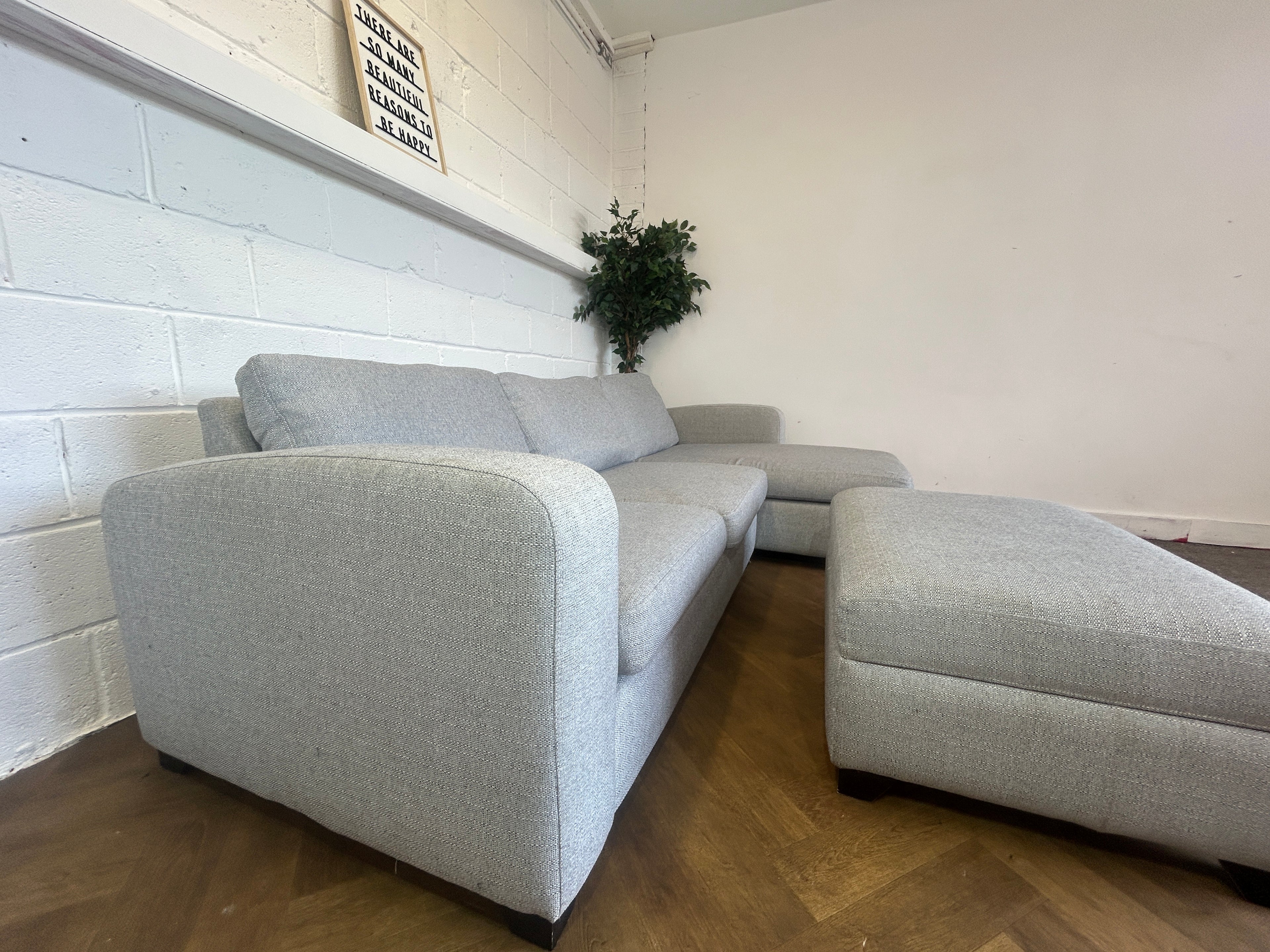 Light Grey DFS Layla Corner Sofa, Left Hand Chaise