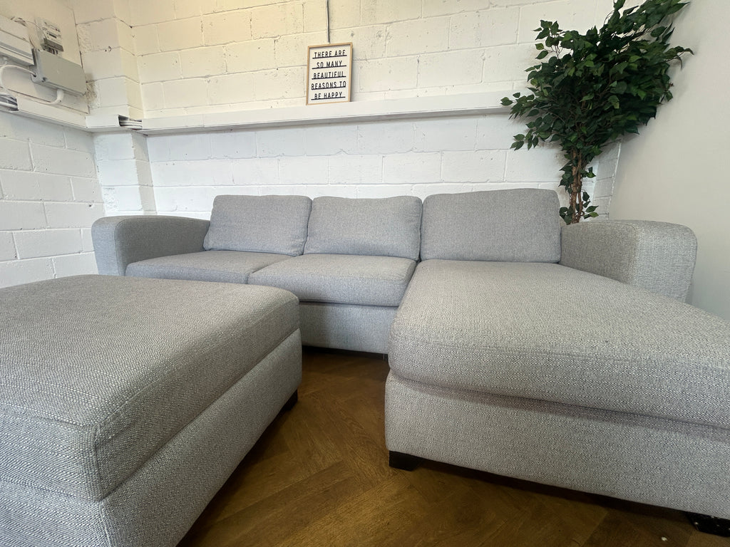 Light Grey DFS Layla Corner Sofa, Left Hand Chaise