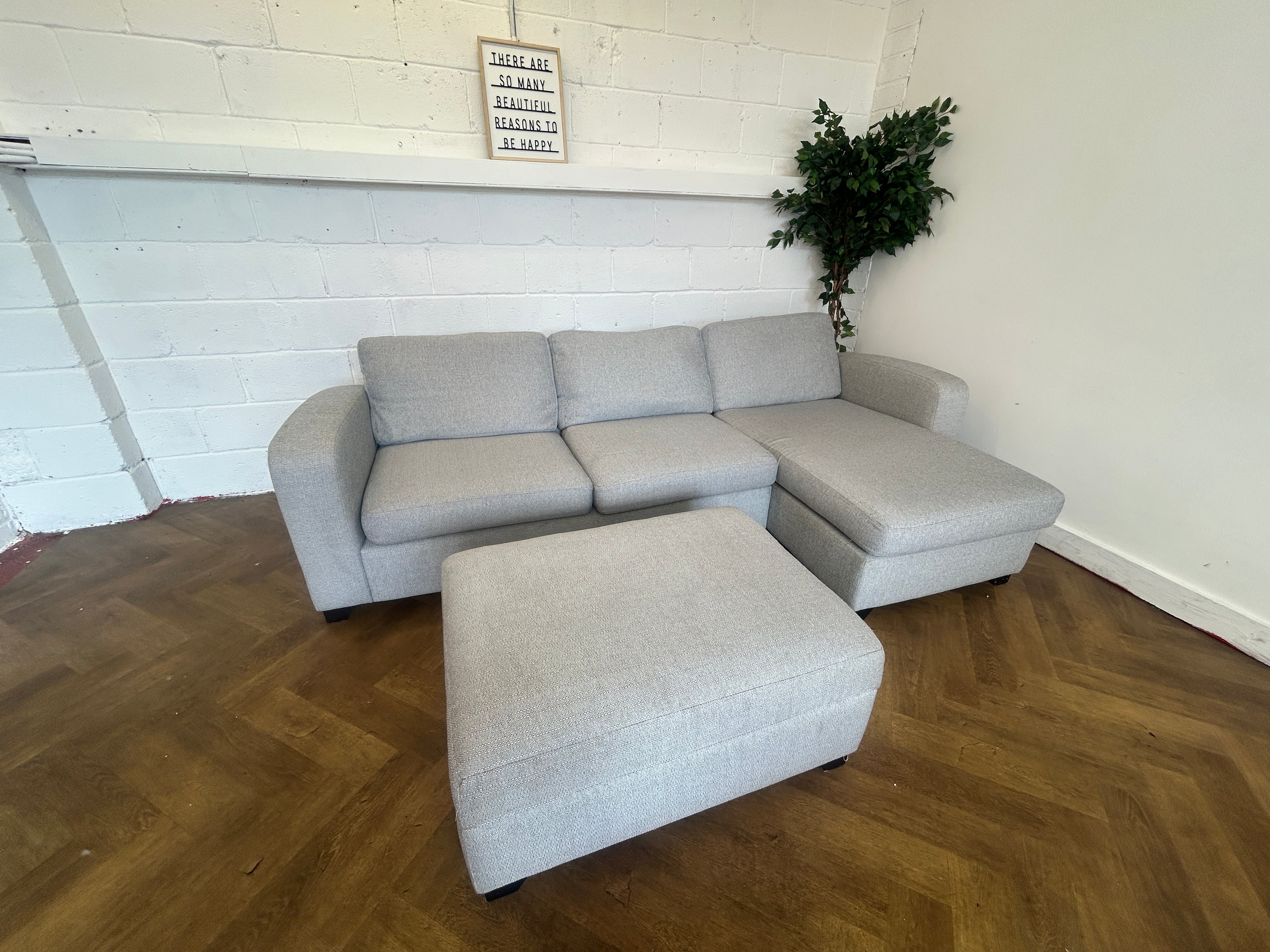 Light Grey DFS Layla Corner Sofa, Left Hand Chaise