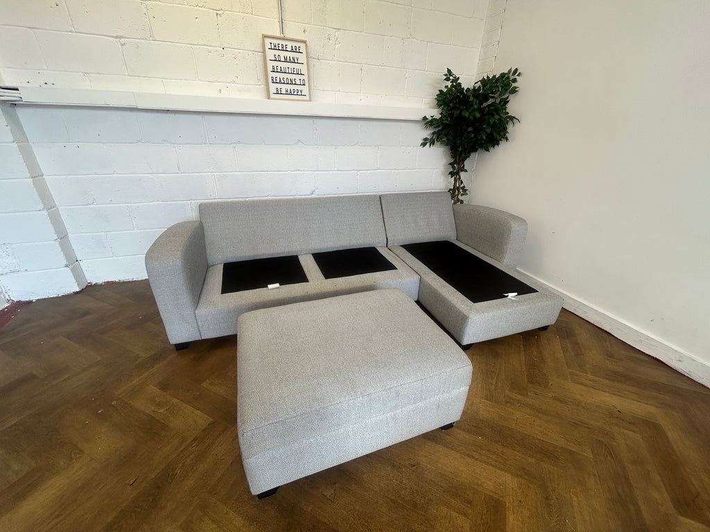 Light Grey DFS Layla Corner Sofa, Left Hand Chaise
