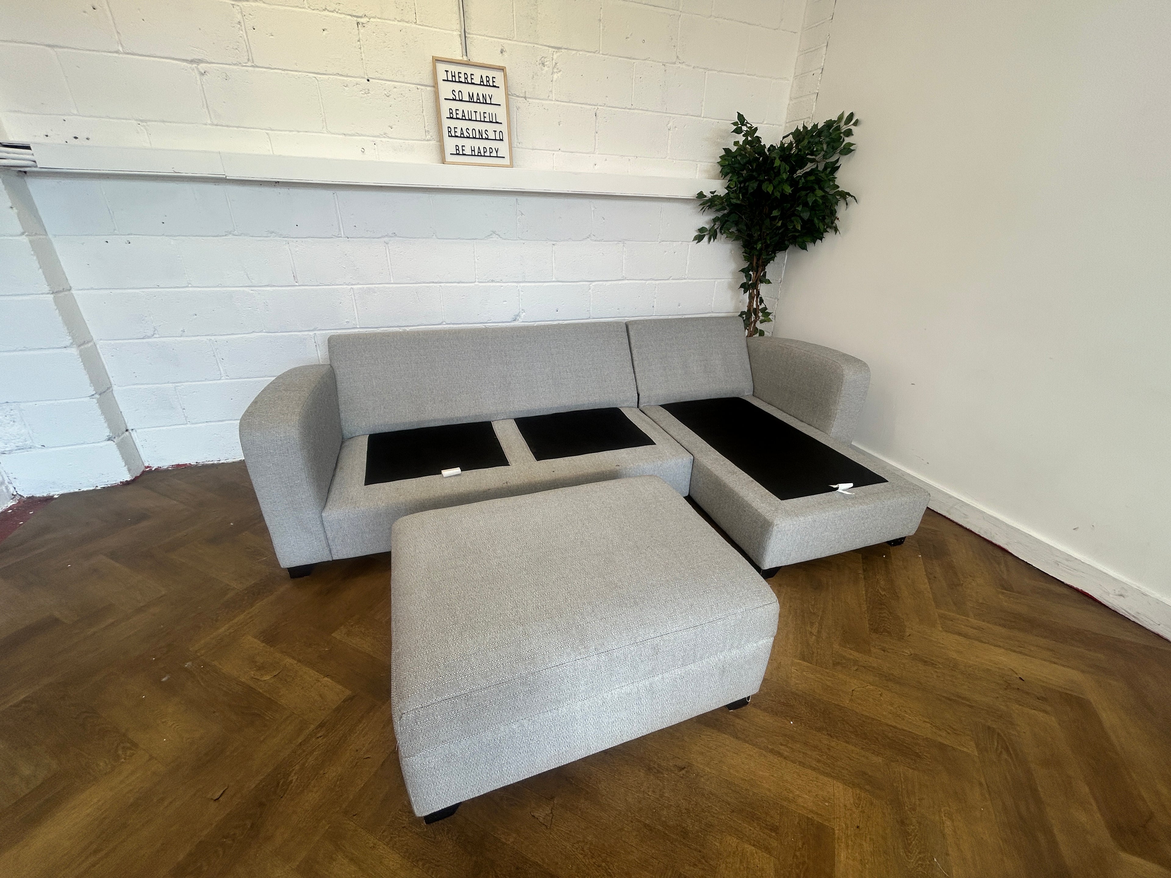 Light Grey DFS Layla Corner Sofa, Left Hand Chaise