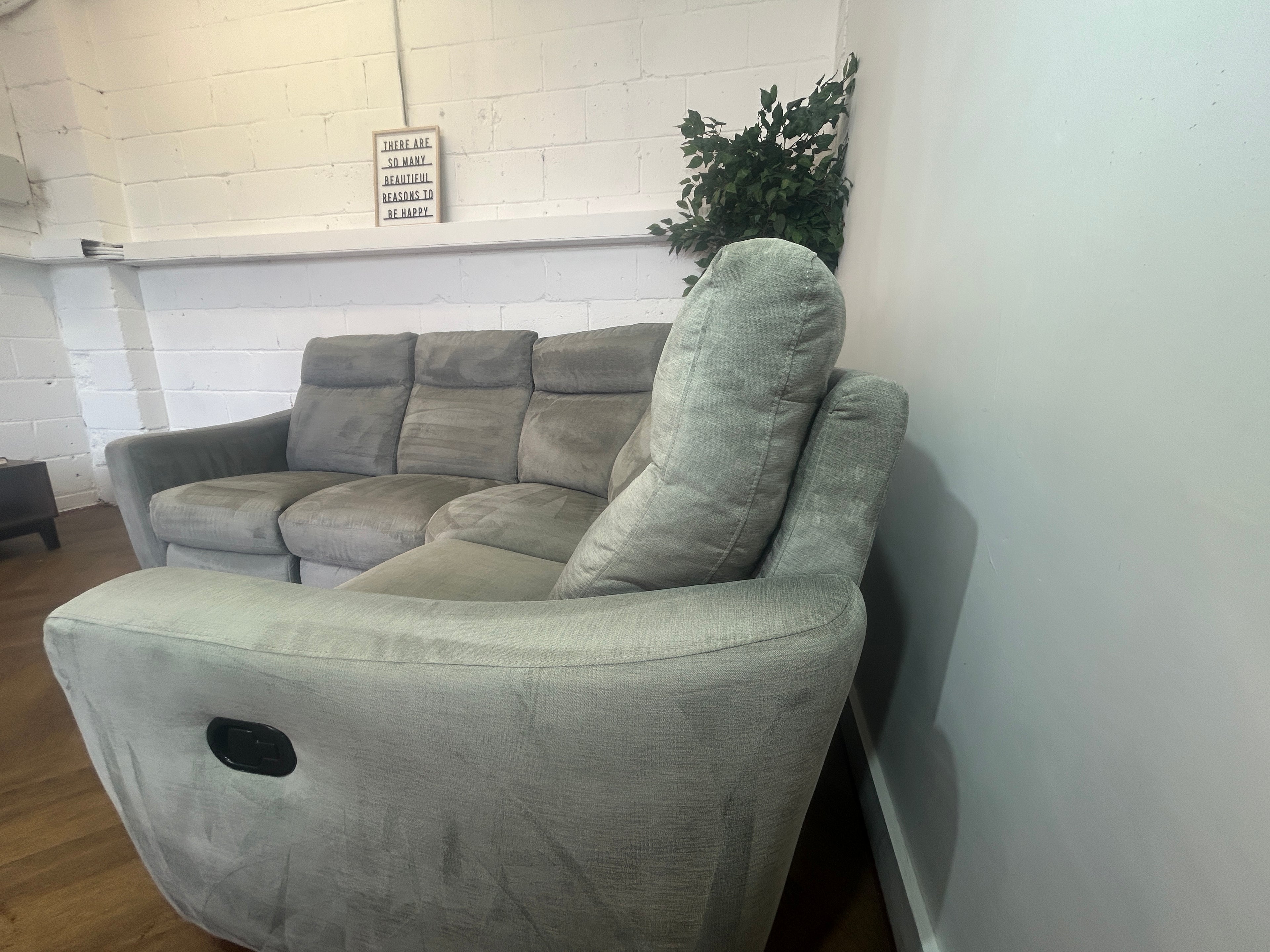 Oxford Silver - Oak Furnitureland Dylan Modular Corner Recliner Sofa