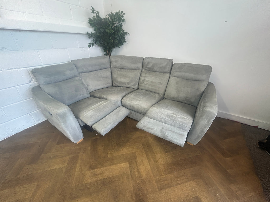 Oxford Silver - Oak Furnitureland Dylan Modular Corner Recliner Sofa