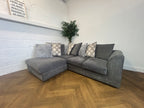 Grey Dylan Corner Sofa, Left Hand Facing Chaise