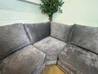 Grey/Purple Verona Corner Sofa