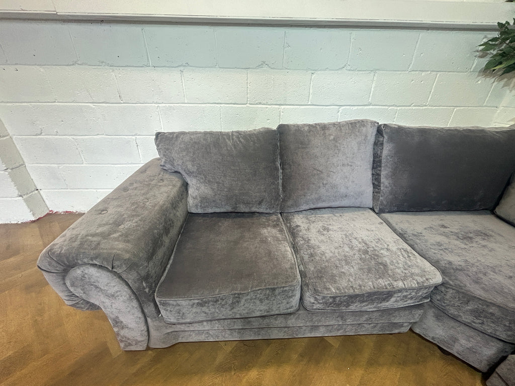 Grey/Purple Verona Corner Sofa