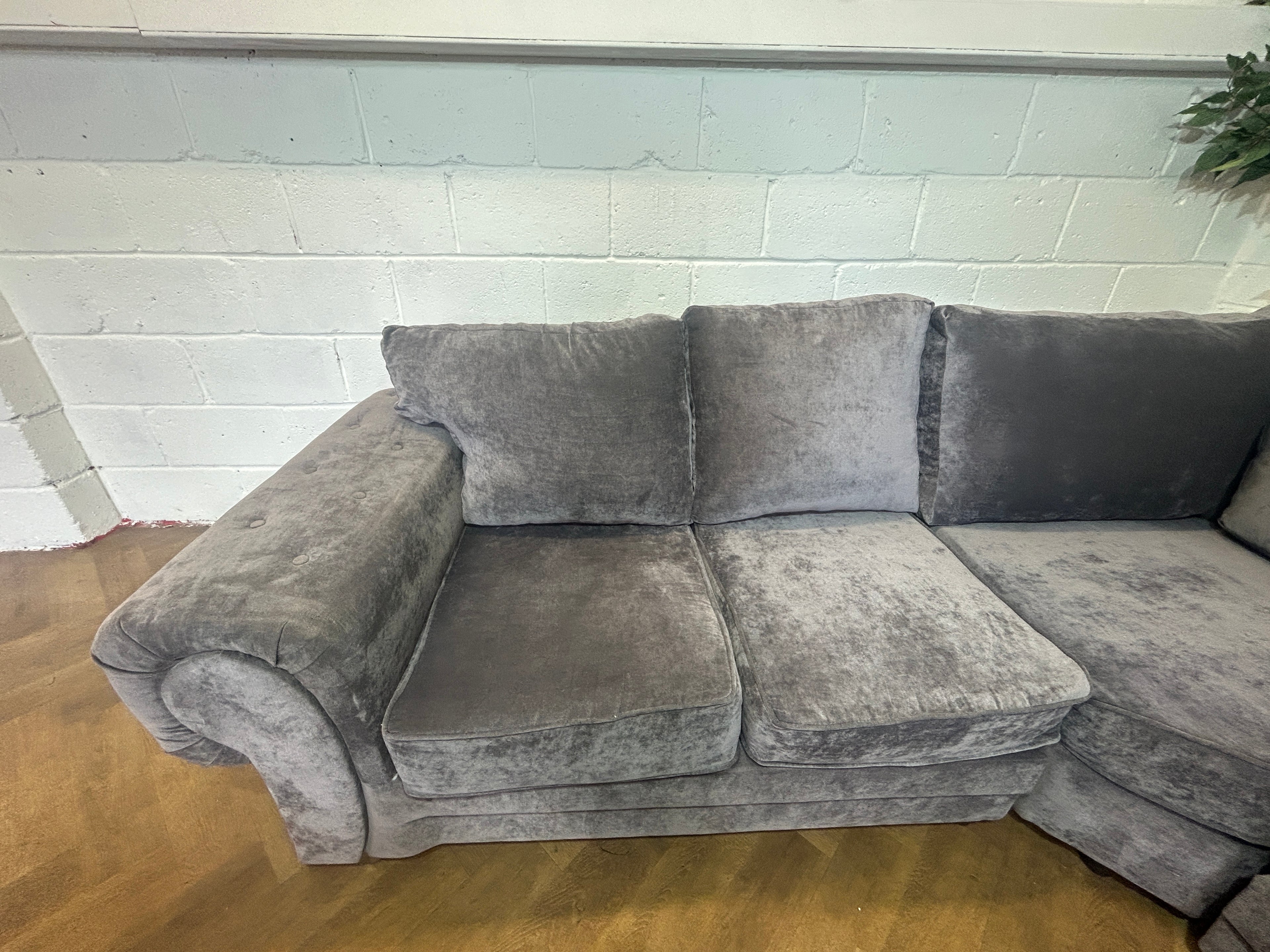 Grey/Purple Verona Corner Sofa