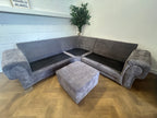 Grey/Purple Verona Corner Sofa