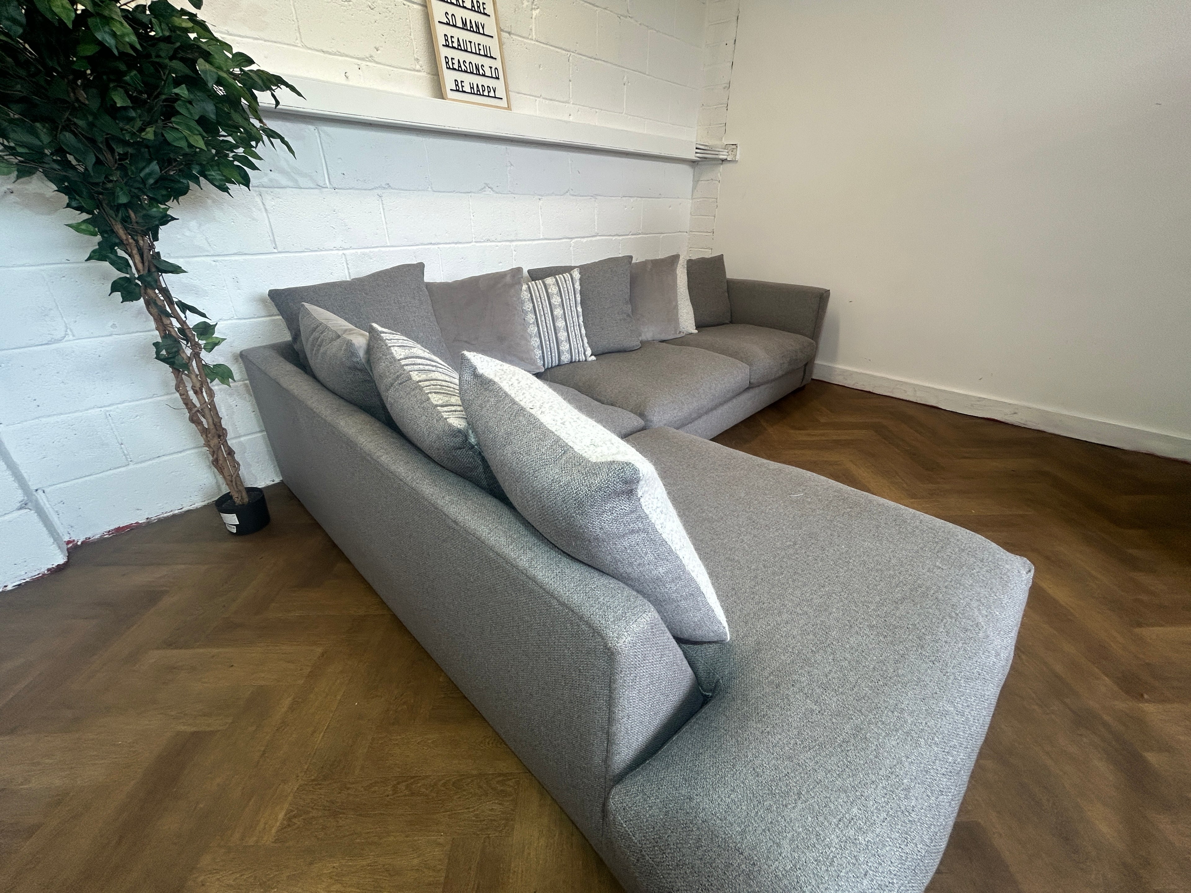 Grey DFS Saphina, Scatter Back, Left Hand Facing Chaise