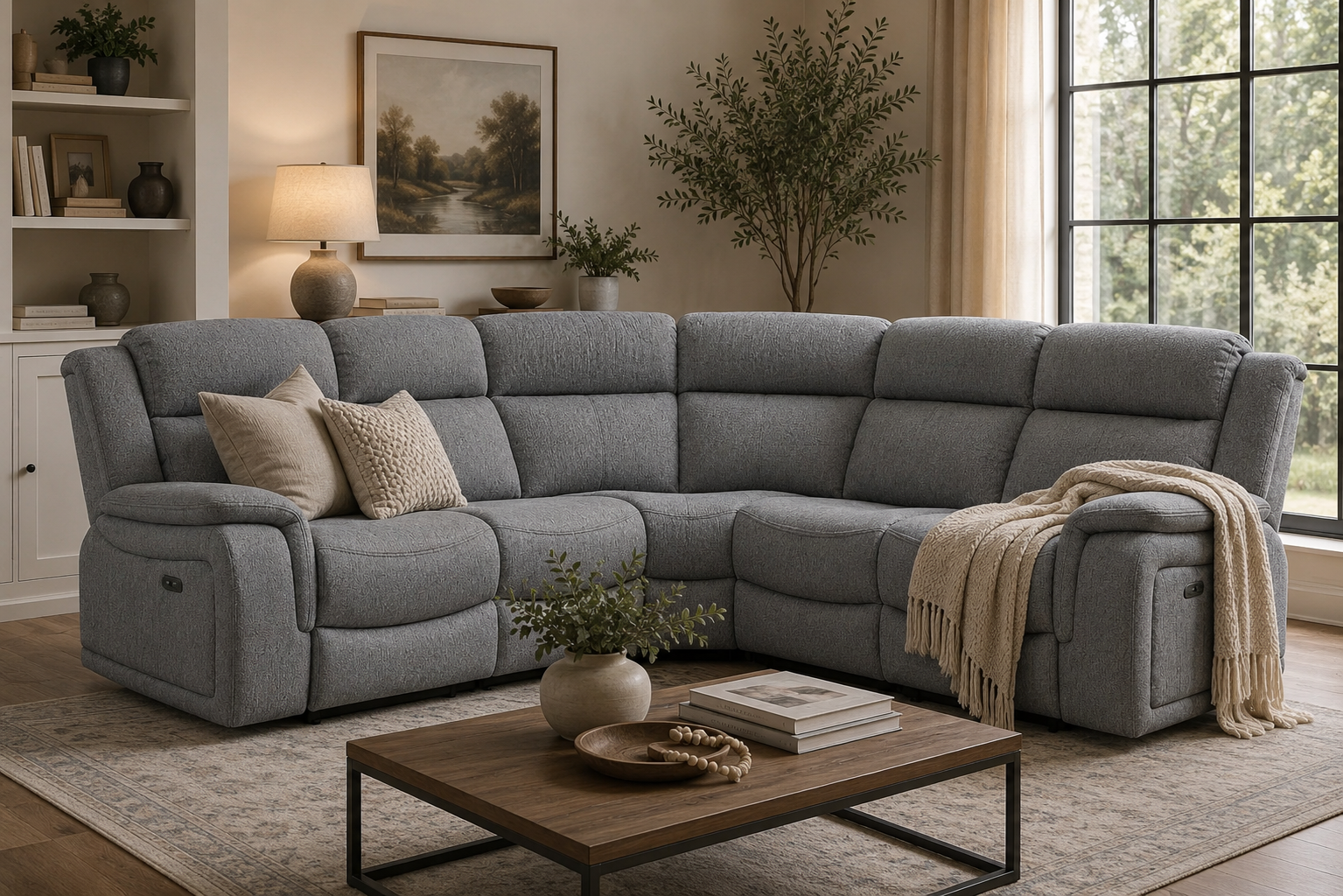 Hadrian Electric Recliner Sofa Large Corner