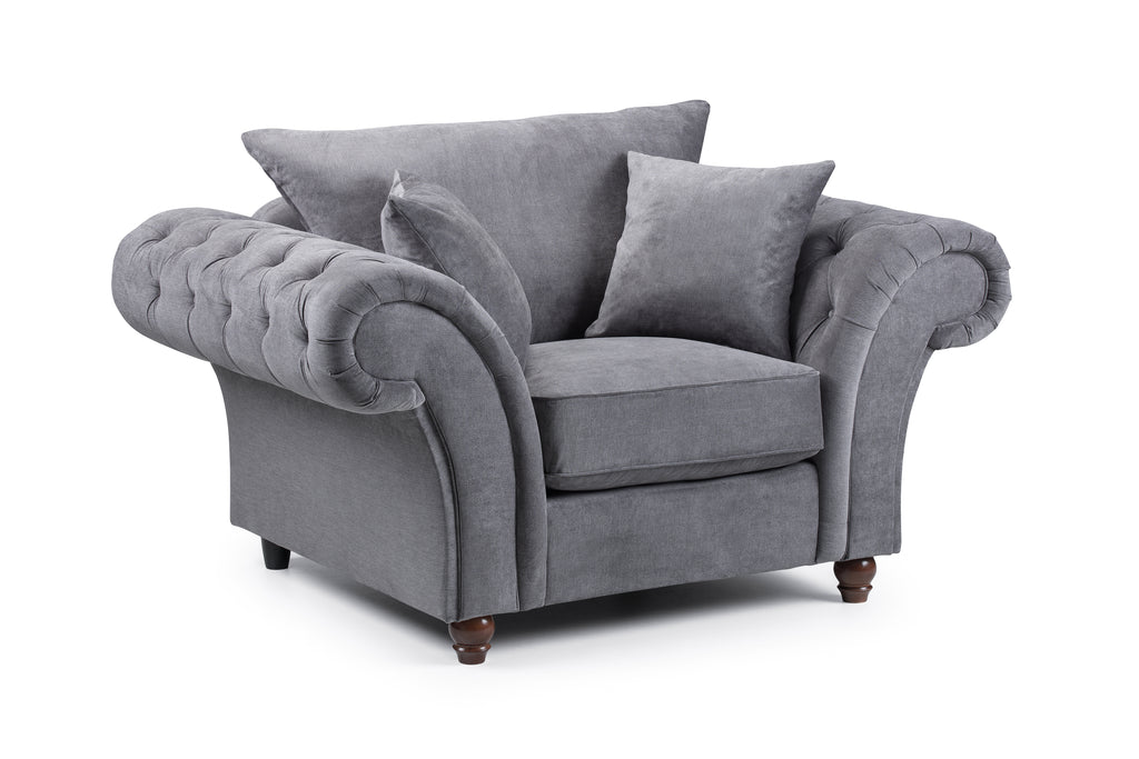 Valeria Fullback Fabric Armchair Living Room Lounge Chair