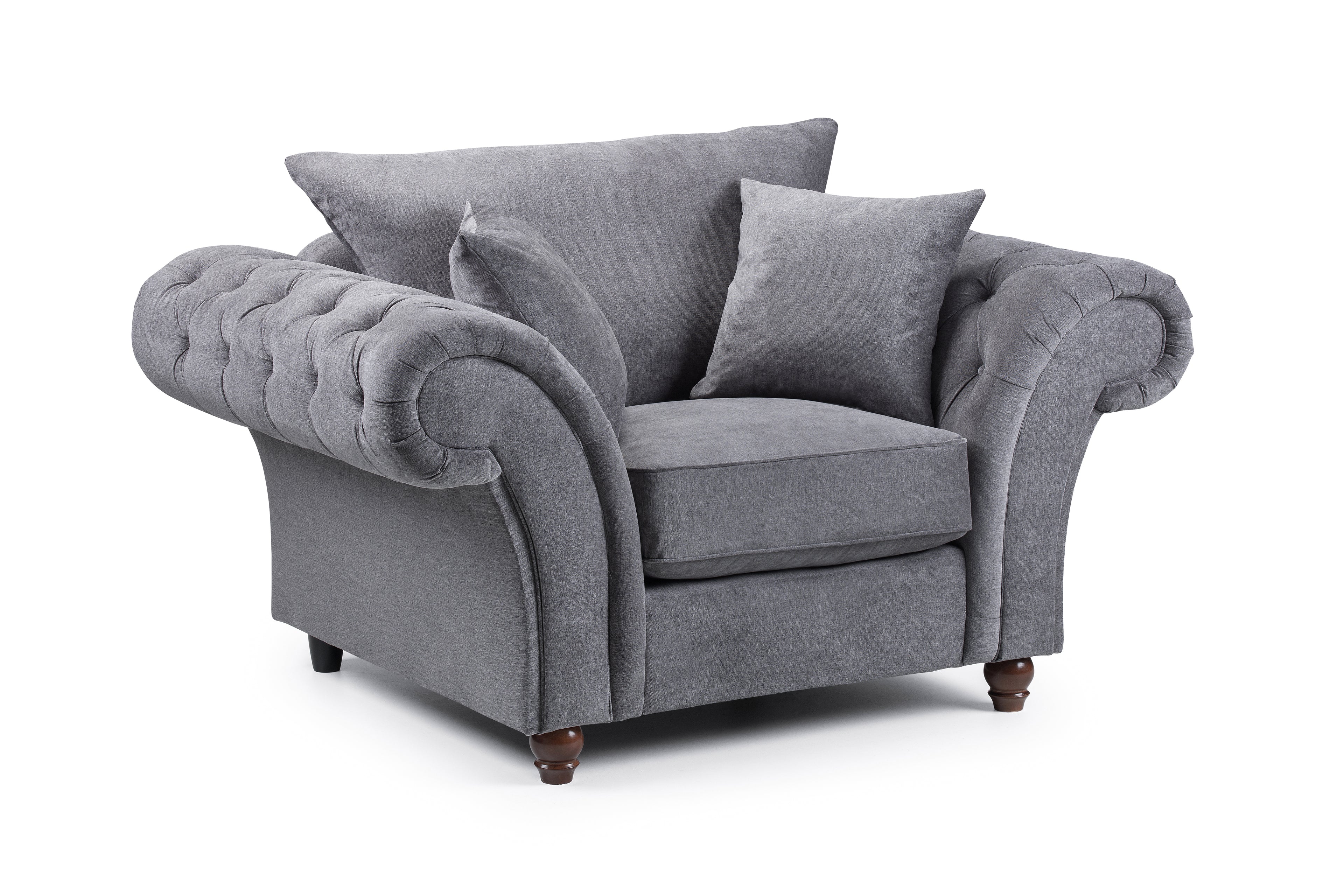 Valeria Fullback Fabric Armchair Living Room Lounge Chair